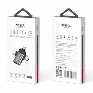 Yesido GS15 3 in 1 USB To Micro + Lightning + Type-C OTG Converter HighEnd