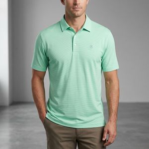 Men's striped polo shirt - Green