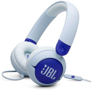JBL Junior 320, Kids on-ear headphones, single-side flat cable, reduced volume for safe listening - BLUE