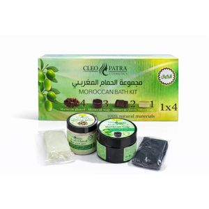 Cleopatra Moroccan Bath Kit – 100% Natural Skincare Set 4X1