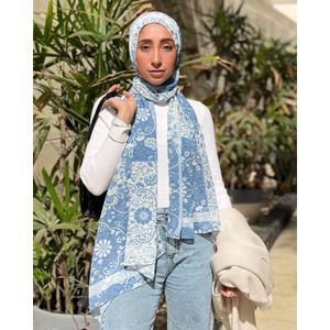 Tie Shop Oceanshine Scarf - Blue - White