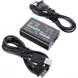 شاحن AC Adapter متوافق مع جهاز PS Vita - خرج 5V/1.5A، جهد عالمي 100-240V، حماية من زيادة التيار