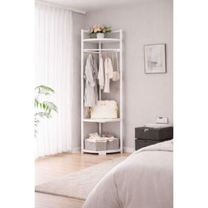 ستاند ملابس منظم متعدد الاستخدام باللون الابيض 