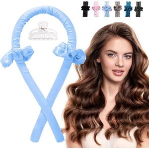 Corated مجعد شعر مجعد بدون حرارة، تموجات بدون حرارة للشعر الطويل، ربطة شعر خالية من الحرارة يمكنك النوم بها، مجموعة أدوات تصفيف الشعر بنفسك، (لون عشوائي)