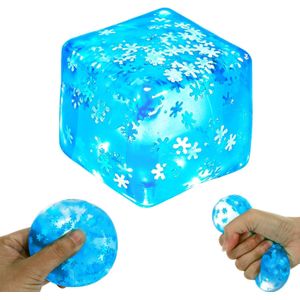 Snowflake Squishy Stress Balls, Slow Rising Squishy Sensory Fidget Toys, Soft Square Squeeze Balls for Adults Anxiety Relief, Party Supplies & Stocking Stuffers.