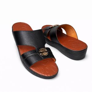 سليبر رجالى بكعب جلد قالب صغير درجة 