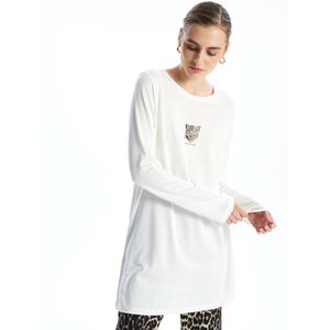 LC Waikiki بلوزة نسائية مزخرفة بكم طويل