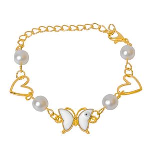 3Diamonds Women's Stainless Steel Butterfly Anklet Bracelet