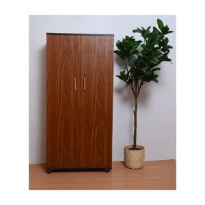 دولاب تخزين ملابس خشب - بنى