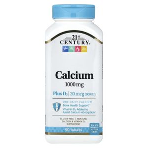 21st Century HealthCare  Calcium Plus D3, 90 Tablets
