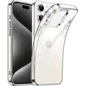 جراب حماية خلفي مصنوع من جل البولي يوريثين الحراري الناعم والسيليكون المرن المضاد للخدش لموبايل آيفون 15 برو ماكس من دلـع موبايلك، شفاف