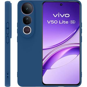  جراب حماية من السيليكون الناعم مقاوم للخدش متوافق مع فيفو V50 لايت الجيل الخامس 5G من زد زد جوج، لون ازرق 