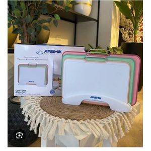 Arshia ارشيا لوح تقطيع بمقبض، مانع للانزلاق، سهل التنظيف، تصميم معلق 4 قطع