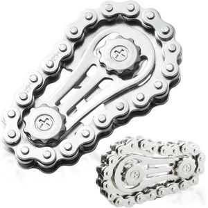 Metal Bike Chain Fidget , Sensory Stress Relief Tool for ADHD, Anxiety, Autism, Office Desk Gadget, Teen Adult Gift