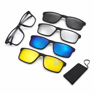 Black Frame Sunglasses with Interchangeable Lenses – Prescription Ready