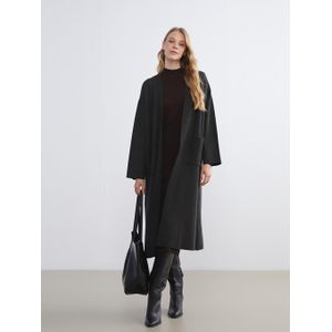 LC Waikiki Shawl Collar Plain Oversize Women's Knitwear Cardigan