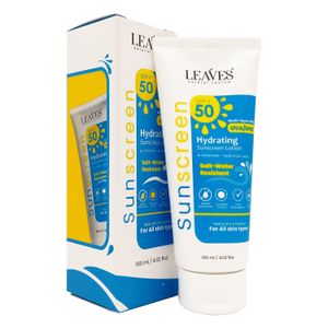 LEAVES Sun Screen Hydrating Lotion For All Skin Types - 100 ML