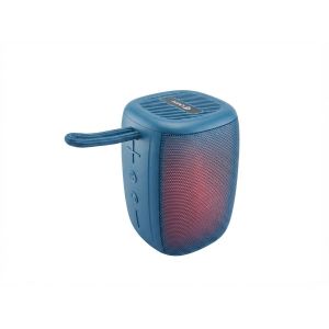 Kisonli مكبر صوت محمول S18 باللون الازرق، قدرة 5 واط، إضاءة RGB، بطارية 1200mAh قابلة لإعادة الشحن، تشغيل حتى 5 ساعات