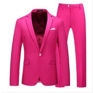 Fashion (Red)Red Formal Suit 2 Piece Sets For Men Wedding Party Dress Coat  And Pants Big Size Terno Masculino Black White Blue Costume Homme MAA @  Best Price Online