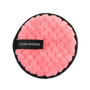 beauty Accessories Ribbon Makeup Remover Sponges Cotton Facial Cleansing Pad may vary color 1PC