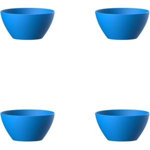 M Design Lifestyle Small Bowl 12 cm - Pack of 4 - BPA Free, Microwave Safe, Dishwasher Safe, Food Safe, Stackable - Blue