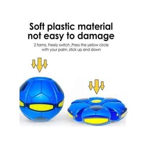 "Premium 2-in-1 Deformable UFO Magic Ball: Durable Soft-Plastic Transforming Disc-to-Sphere Toy for Active Outdoor Sports, Kids' Athletic Training, and Stress-Relieving Fidget Fun - High-Energy Responsive Play for Every Adventure."