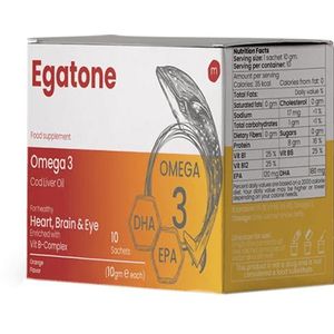 Majestic ايجاتون اوميجا 3 حبيبات شراب بطعم البرتقال (علبة/10)