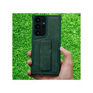 Creative Samsung FE 24 Phone Case With a slim and durable stand, green color