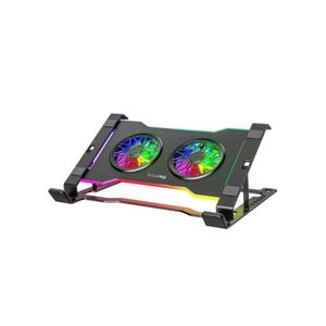 Gigamax ستاند لابتوب جيجا ماكس تبريد بمروحتين RGB حتى 17 بوصة