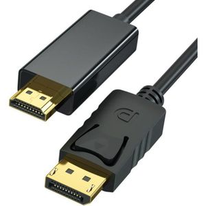 ZERO DisplayPort to HDMI Cable Adapter, Uni-Directional DP 1.2 to HDMI 1.4 Cable Compatible with PC TV Monitor Projector Laptop 