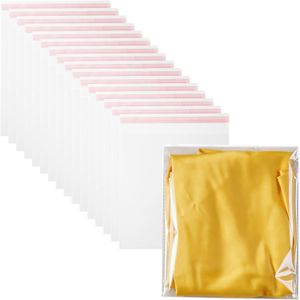 سلال بلاستيكية، 120 سلة بلاستيكية شفافة، قابلة لإعادة البيع للملابس، مناسبة للحفلات والأشياء الفنية والتصاميم الزخرفية (9 * 12)