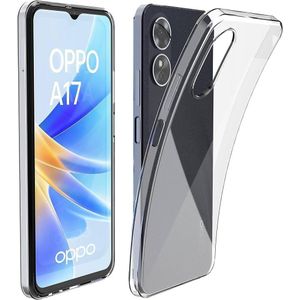 جراب شفاف متوافق مع اوبو A17، جراب خلفي شفاف من السيليكون والبولي يوريثين الحراري الناعم مضاد للصدمات ومضاد للخدش