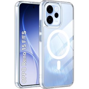 Case for Oppo Reno 15 F/Reno 15 FS 5G, Compatible with MagSafe, Protección Grado Militar, Highly Transparent and Durable, Anti-Yellowing, Anti-Grease and Anti-Scratch Case – Transparent
