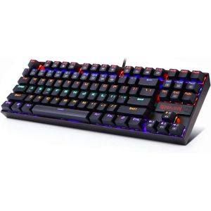 Redragon كيبورد ريدراجون بتوصيل USB موديل K552 كومارا مع إضاءة خلفية باللون الأسود متوافق مع الكمبيوتر باللغة الإنجليزية