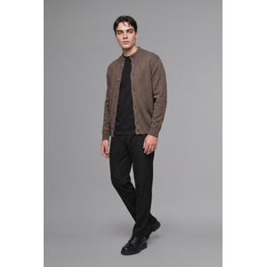 Defacto Standard Fit Stand Collar Basic Knit Cardigan