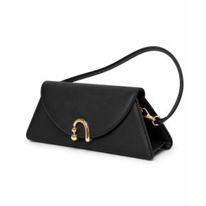 Elegant Black Women's Handbag with Magnetic Closure and Gold Hardware,  Adjustable Shoulder Strap for Comfort, Perfect for Work & Formal Occasions, Premium Design & Lightweight Build