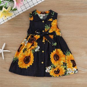  Baby Kids Print Summer Tassel Sunflower Swimsuit