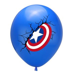 12PCS Avengers Justice League Super Hero Hulk Spider Man Party Latex  balloons