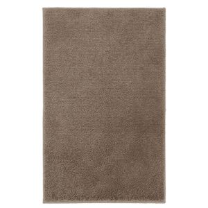 Bath mat BACKMÅRA bath mat, grey, rectangular, fluffy texture, recycled polyester.