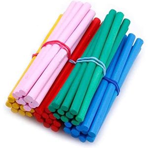 اعواد خشبيه ملونه للعد (رياضيات) 100 حبه، بلاستيك، أحمر