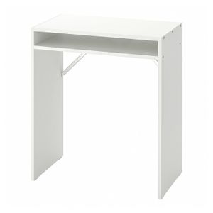Desk TORALD white desk, sleek & minimal, melamine & particleboard, open back for cable management.
