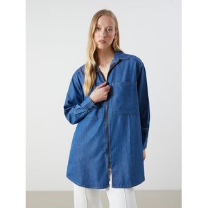 LC Waikiki Collared Neck Women's Denim Tunic