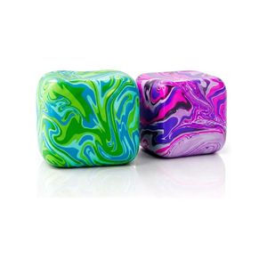 2 Pack Ice Cube Sensory Stress Balls, Soft Slow Rising Fidget Squeeze Toys for Stress Relief, Random Color, 2 Pack Squishy Balls Toys