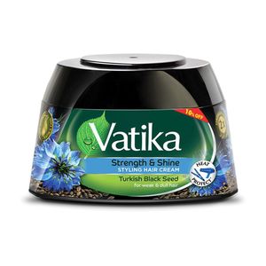 Vatika كريم تصفيف الشعر للقوة واللمعان بالحبة السوداء التركية 190 مل
