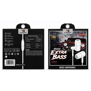 RM-E04 Wired In-Ear Headphones with Microphone – Extra Bass – 3.5mm Jack