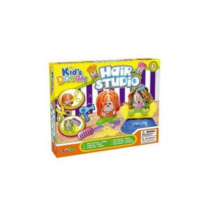 Professional Hair Stylist Studio Playset: Creative Modeling Dough Salon Kit for Kids with Miniature Styling Chair, Diverse Hair-Sculpting Tools, and Colorful Play-Dough Collection