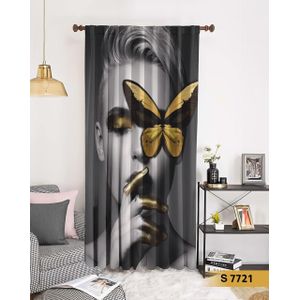 printed decor curtains  velvet material 140*250 