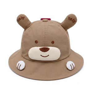 Cute Bear Bucket Hat for Kids - Brown