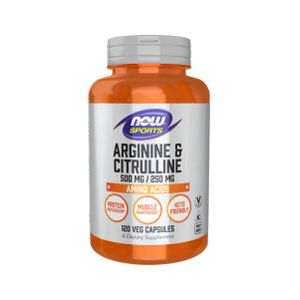 Now Arginine and Citrulline Caps servings 120 capsules