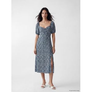 LC Waikiki Sweetheart Neckline Floral Puff Sleeve Dress